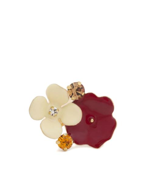 Marni brightly coloured flower rhinestone ring