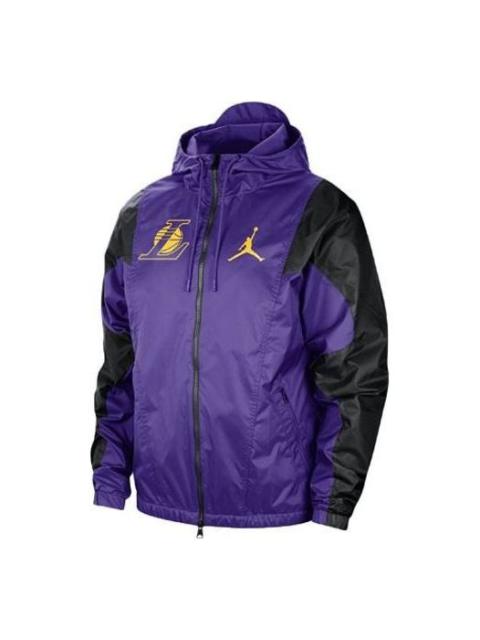 Nike Los Angeles Lakers Courtside Statement Jordan NBA Jacket 'Purple Black' DR2447-504