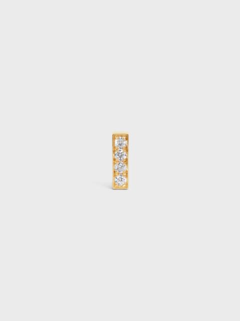 Celine Line Stud in Yellow Gold and Diamonds