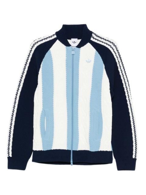 adidas Archive striped zip cardigan