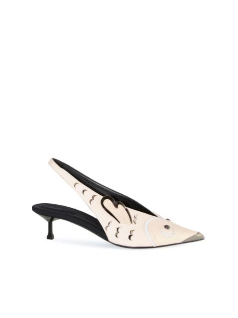 PUCCI studded leather slingback pumps