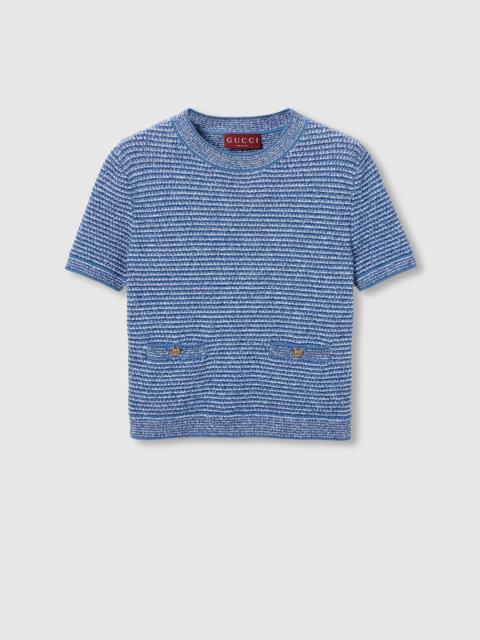 GUCCI Fine cotton crewneck top