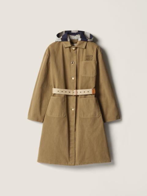 Miu Miu Old gabardine single-breasted coat