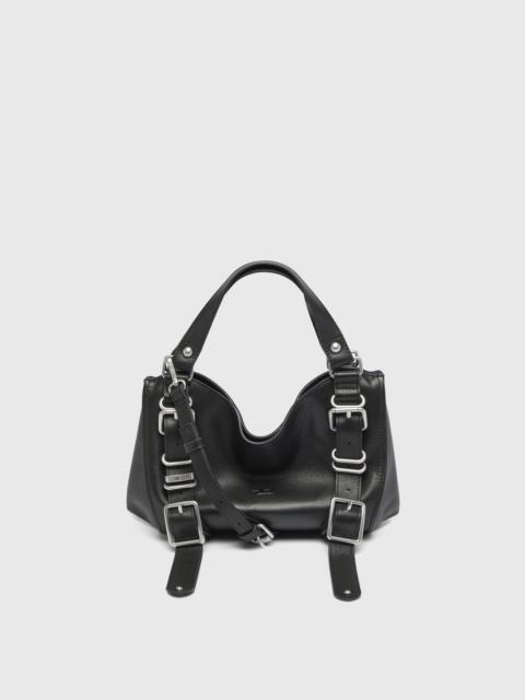 Diesel D-ONE-SMALL TOP-HANDLE BAG IN TREATED LEATHER