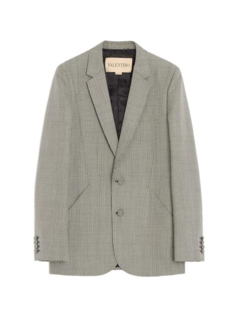 Valentino Valentino single-breasted wool jacket with houndstooth pattern