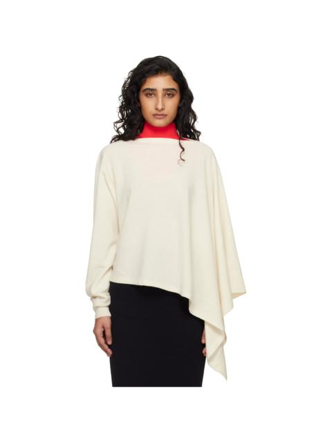 Jil Sander Red Knit Large Bib Dickey