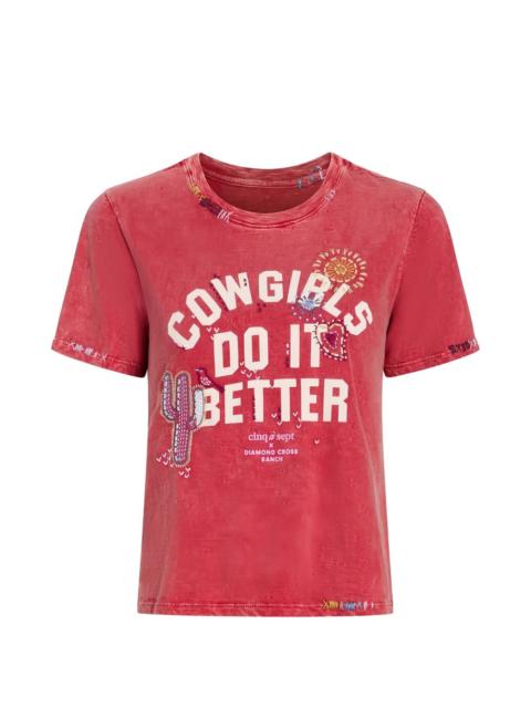 Cinq à Sept lettering T-shirt