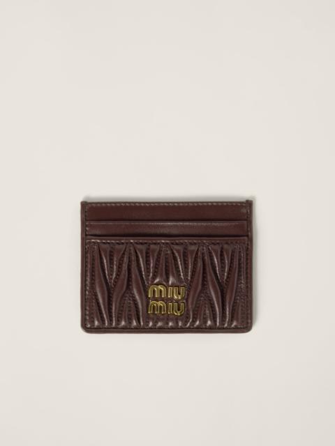 Holder Small Zipper Card Leather [MiuMiu] ☆送料込☆ -
