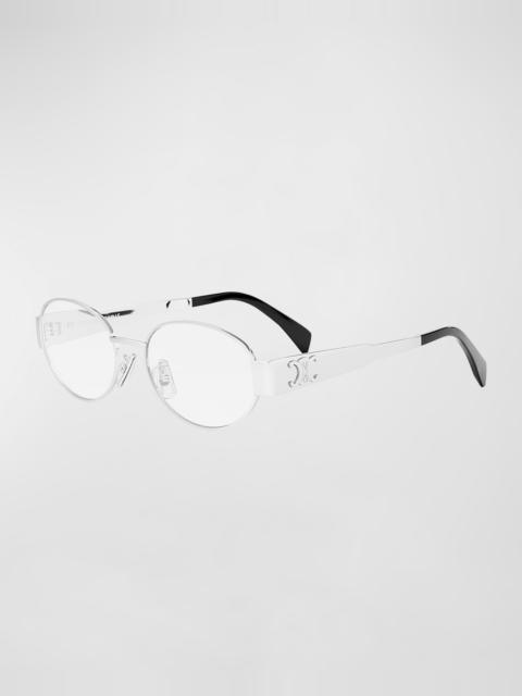 CELINE Triomphe Metal Oval Glasses