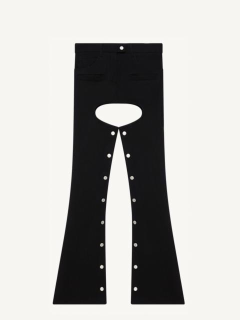 courrèges CHAPS BLACK DENIM PANTS