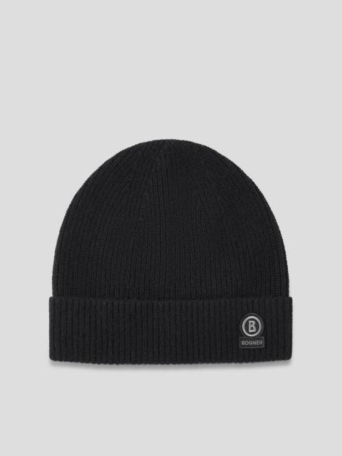 BOGNER Luzi Pure new wool hat in Black