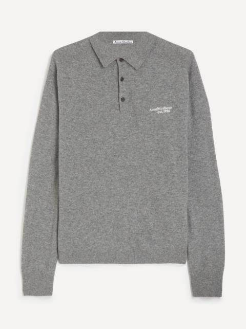 Acne Studios Dark Grey Knit Polo