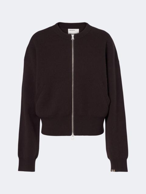 extreme cashmere N°478 Xtra Fun cashmere zip-up cardigan