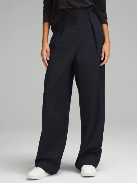 Modal-Blend Pleated High-Rise Trouser *Regular