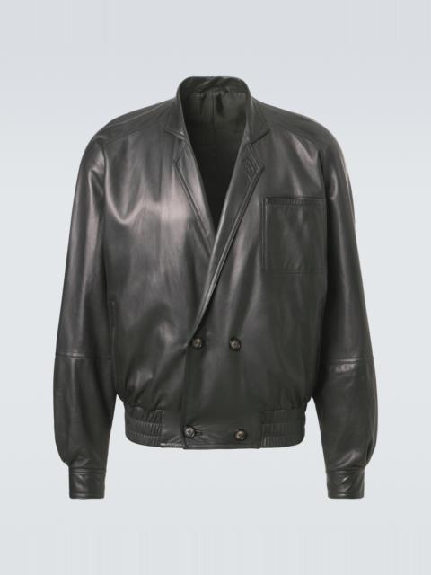 GIORGIO ARMANI Archivio leather bomber jacket