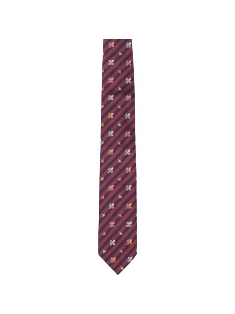 Vivienne Westwood Burgundy & Black Silk Tie