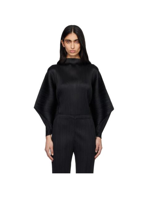 Pleats Please Issey Miyake Black Skyline Top