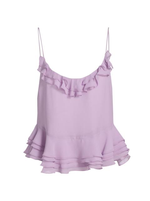 RONNY KOBO Women's Meritta Ruffled Chiffon Top - Hydrangea