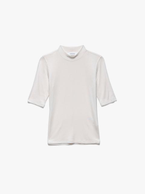 Refined Rib Mock Neck in Off White