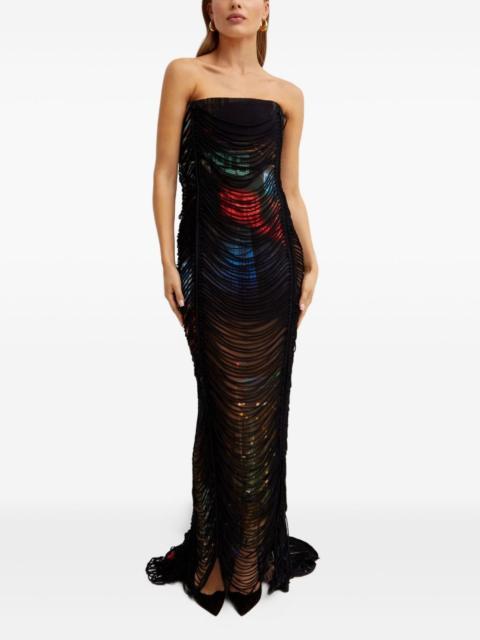 Jean Paul Gaultier printed cut-out maxi dress