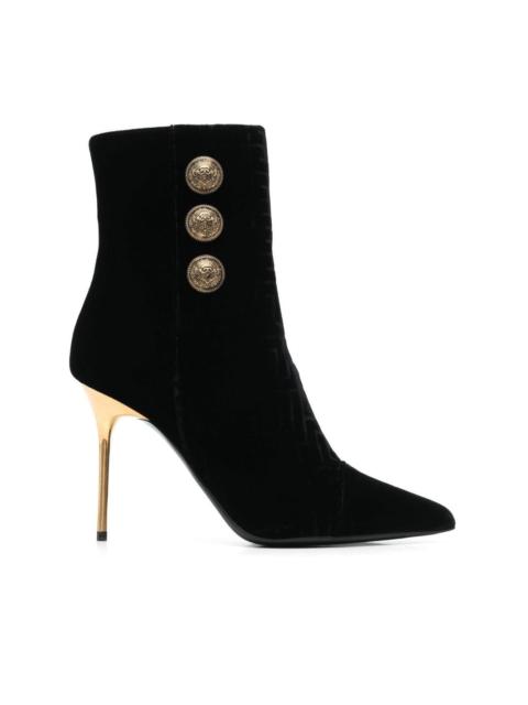 Balmain button-detail high-heel boots