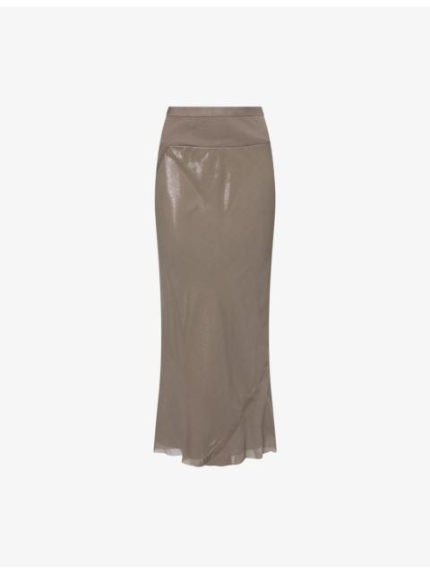 Rick Owens Bias-Cut Silk Midi Skirt