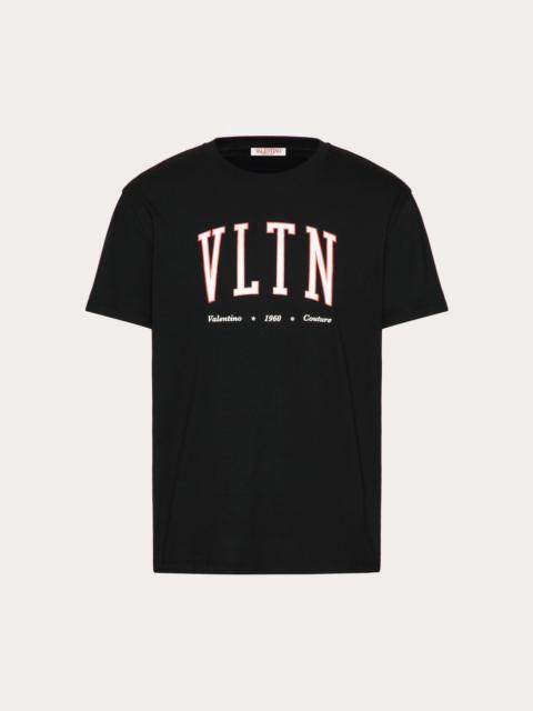 Valentino COTTON CREWNECK T-SHIRT WITH VLTN PRINT