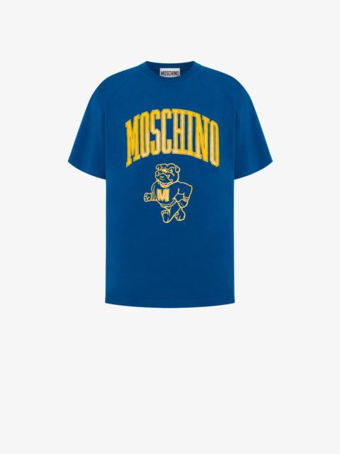 MOSCHINO VARSITY COTTON JERSEY T-SHIRT