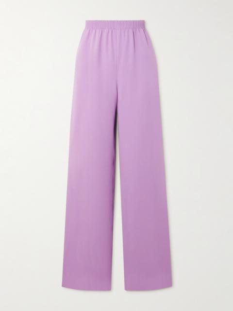 Valentino Silk-cady Wide-leg Pants