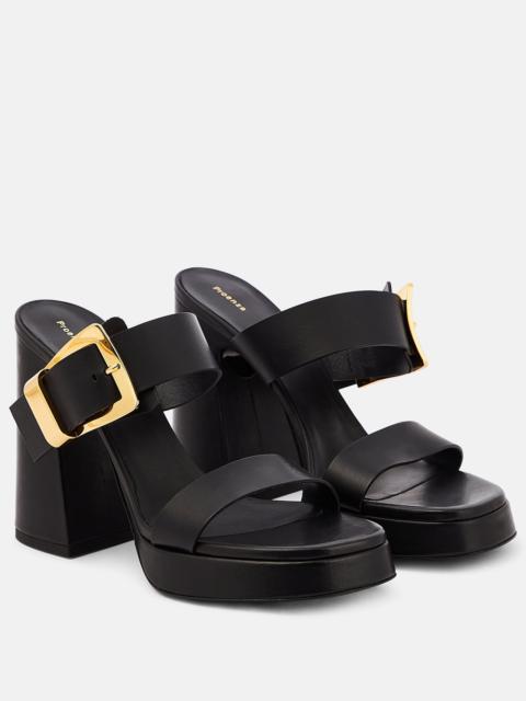 Proenza Schouler Buckle Slide leather platform mules