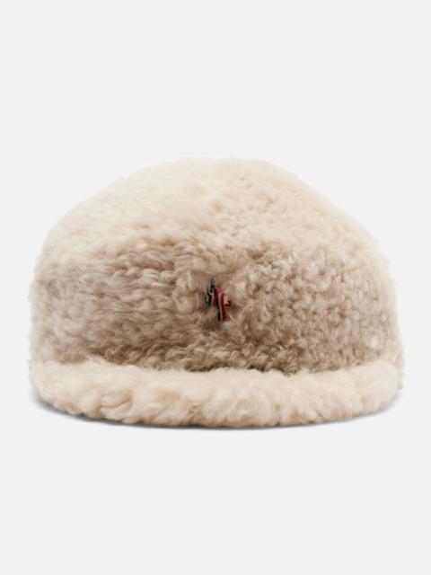 Moncler Logo shearling hat