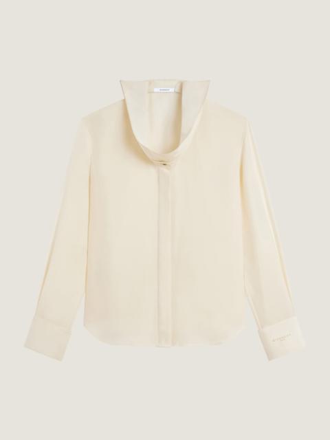 Givenchy SHIRT IN SILK WITH DECONSTRUCTED COLLAR