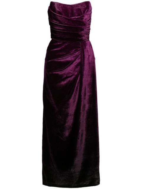 ELIE SAAB velvet midi dress