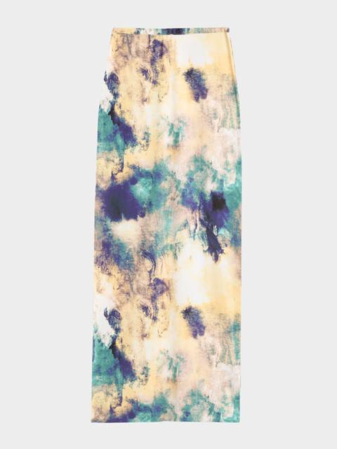 MISA Alaya Abstract Jersey Maxi Skirt