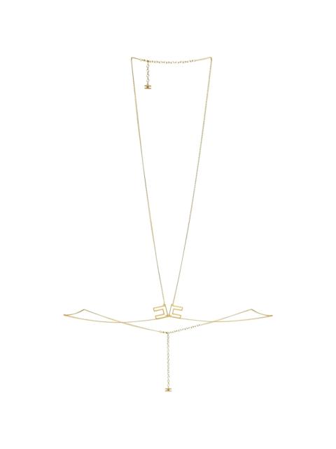ELISABETTA FRANCHI Elisabetta Franchi Bodychain Necklace In Golden Metal