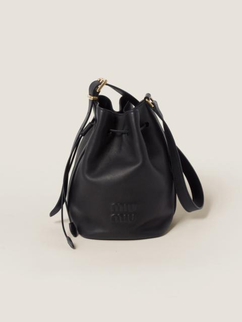 Leather bucket bag