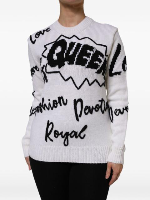 Dolce & Gabbana intarsia-knit long-sleeve sweater