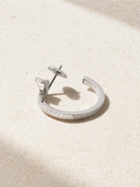 REPOSSI Serti Sur Vide 18-karat White Gold Diamond Single Hoop Earring