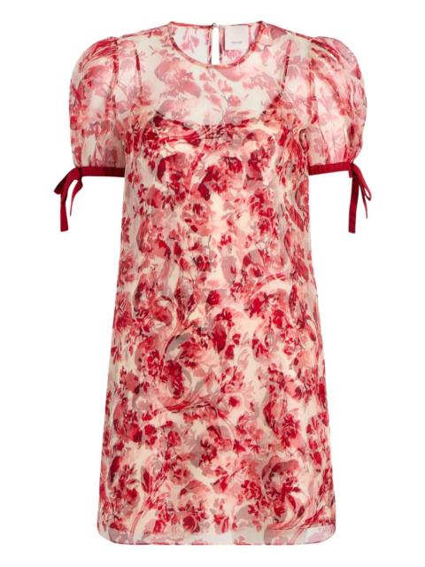 Cinq à Sept Junette puff-sleeve floral-print mini dress