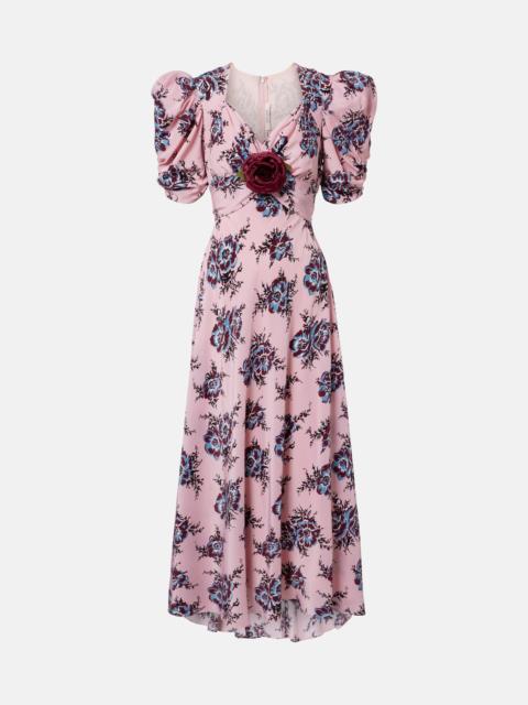 RODARTE Floral-appliqué silk gown