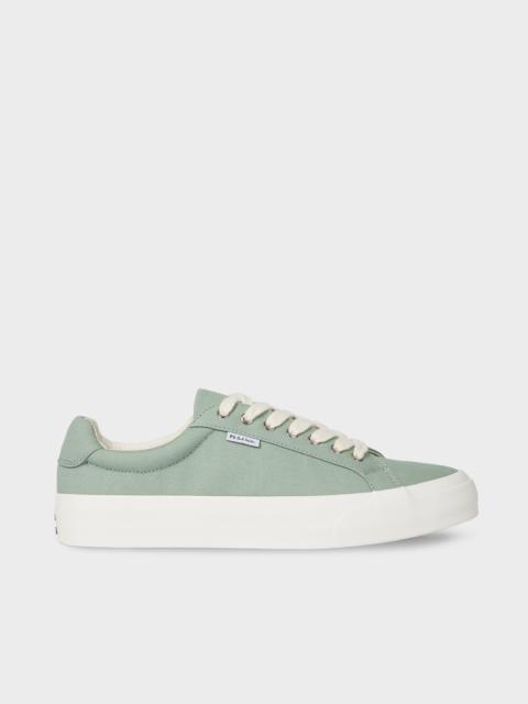 Paul Smith Pale Green Canvas 'Amos' Trainers