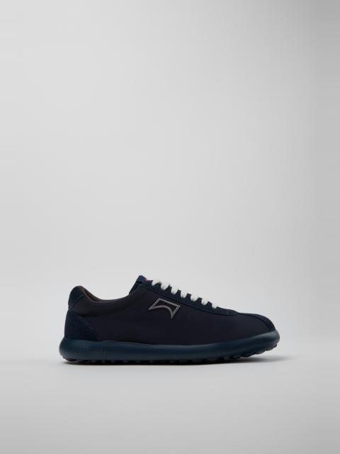 CAMPER Pelotas XLite Blue Recycled PET and Nubuck Men's Sneakers.