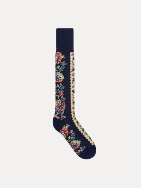 Vivienne Westwood FLOWER STRIPE HIGH SOCKS