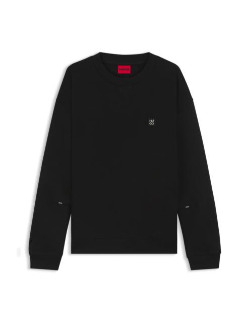HUGO SWEATSHIRT WITH STACKED LOGO