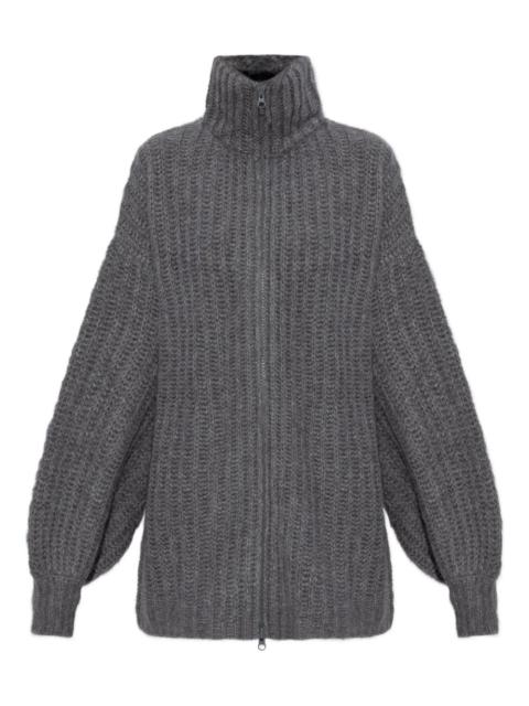 LISA YANG balloon-sleeve zip cardigan