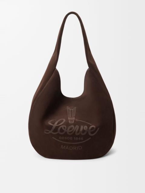 Loewe Roomy hobo in suede calfskin
