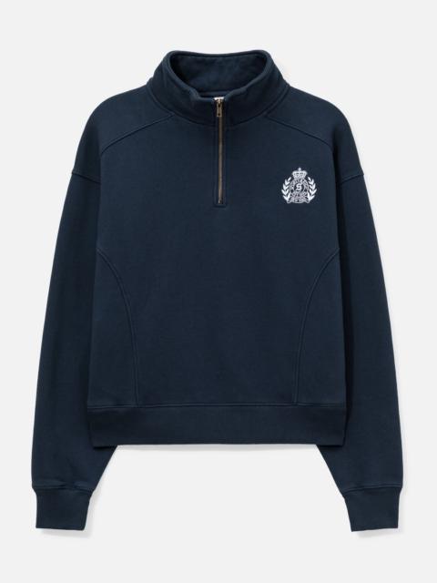 Sporty & Rich NY CREST EMBROIDERED QUARTER ZIP