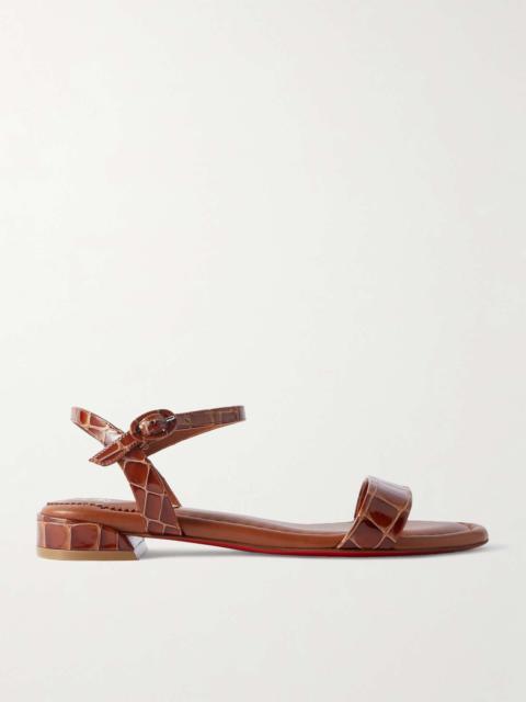 Sweet Jane croc-effect patent-leather sandals
