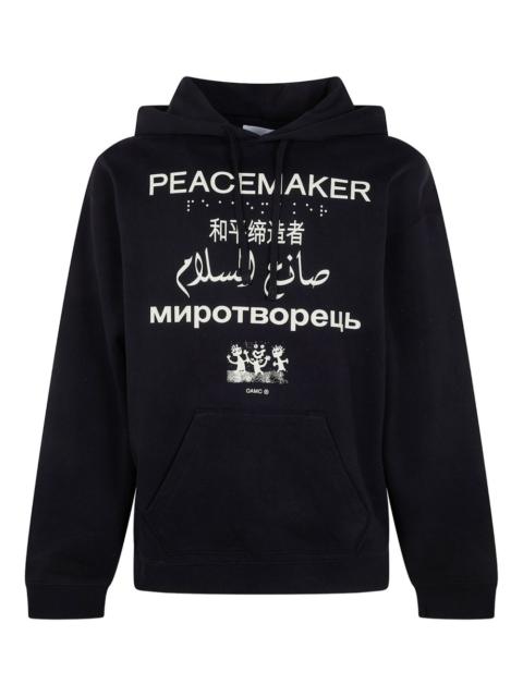 OAMC lettering drawstring hoodie