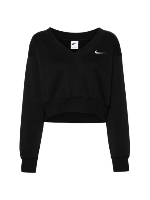 Nike V-neck cropped sweatshirt